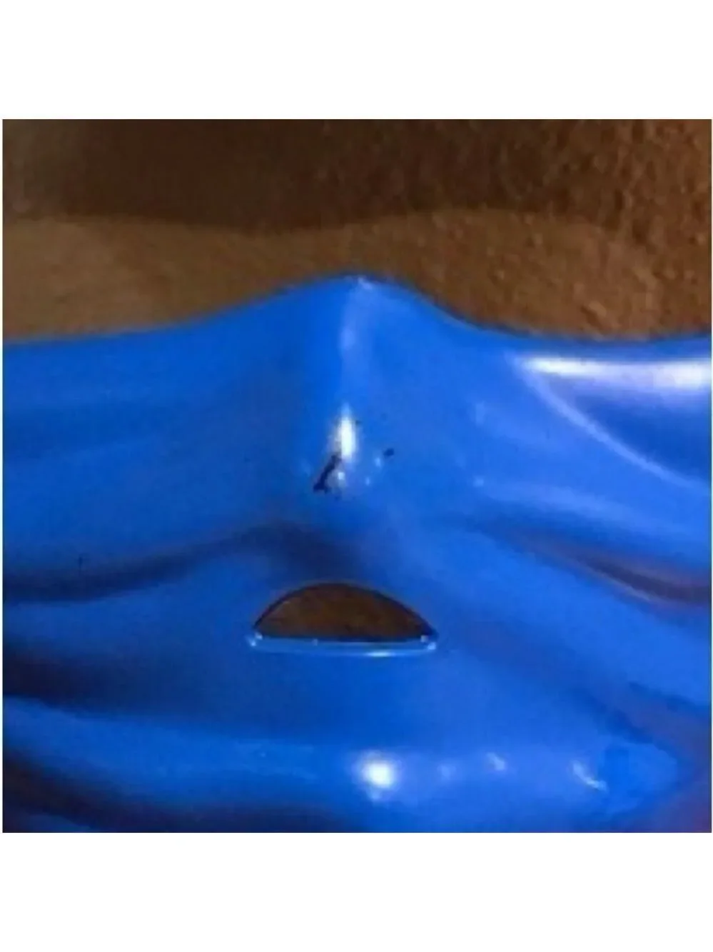 𝅺NINJA Black & Blue hard plastic costume face mask
